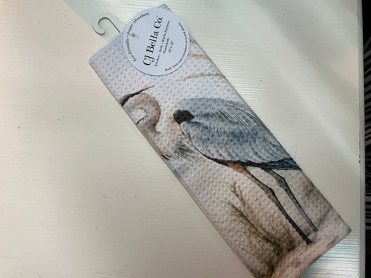 Heron washcloth