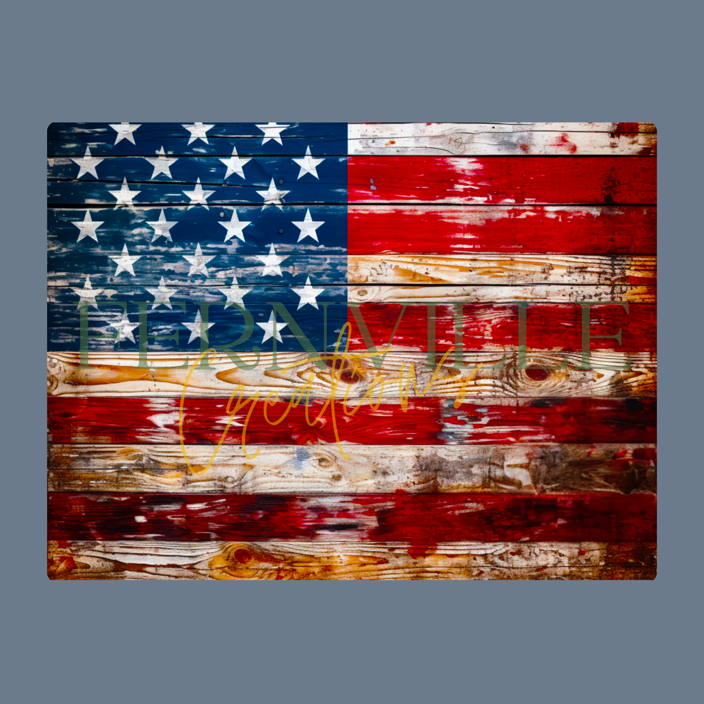 Tempered Glass Cutting Board: American Flag Serving Tray: 11x15 inches