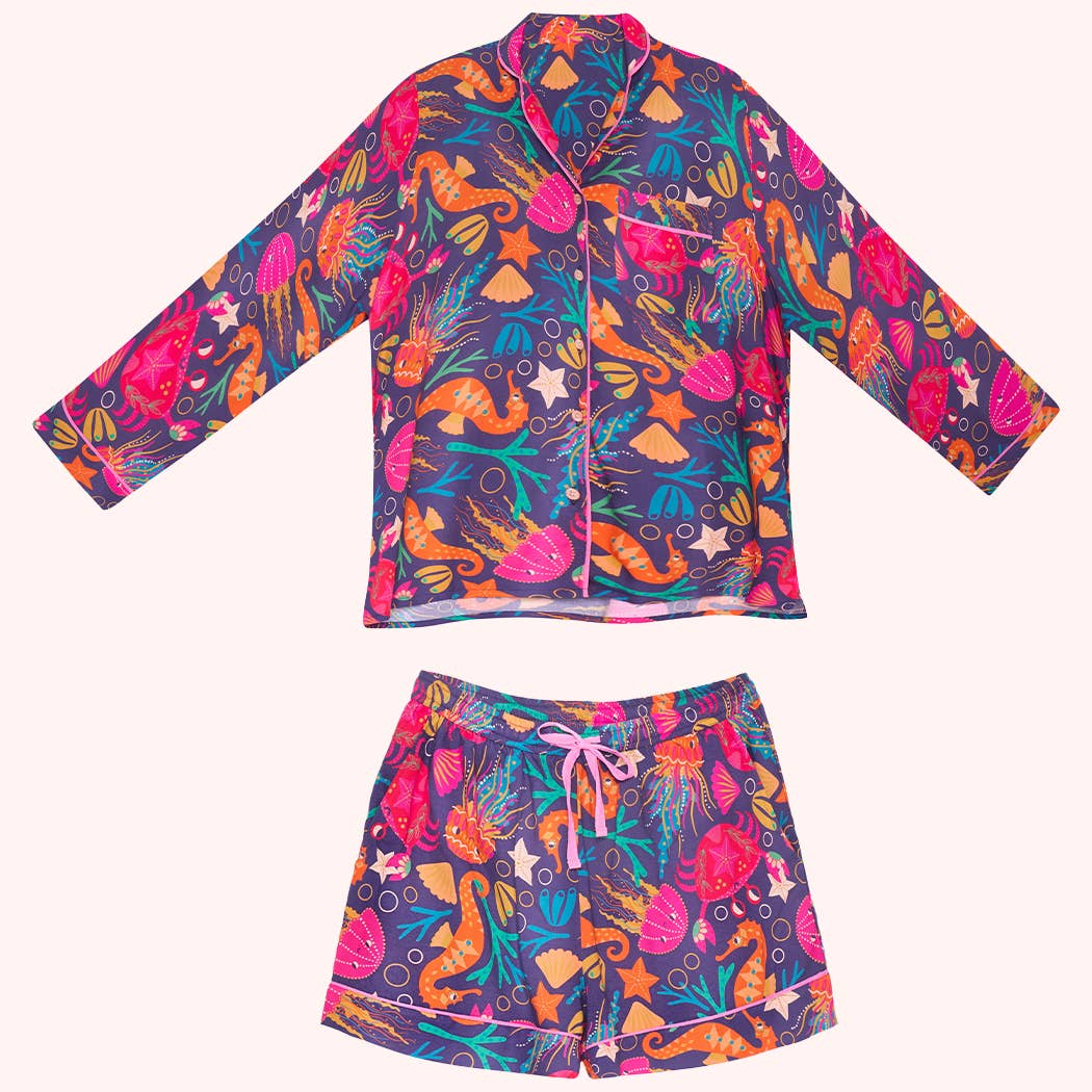 SUPERSOFT PYJAMAS - Seashore Friends - Medium: Blue