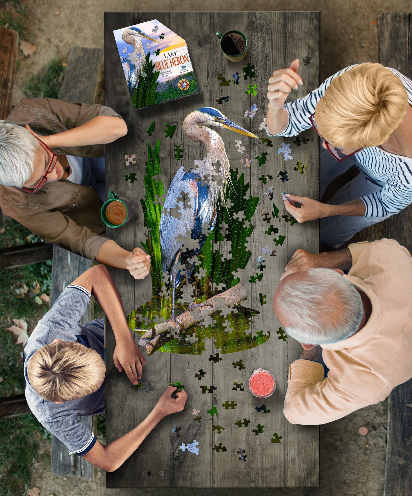 I AM BLUE HERON 300 piece jigsaw puzzle gift