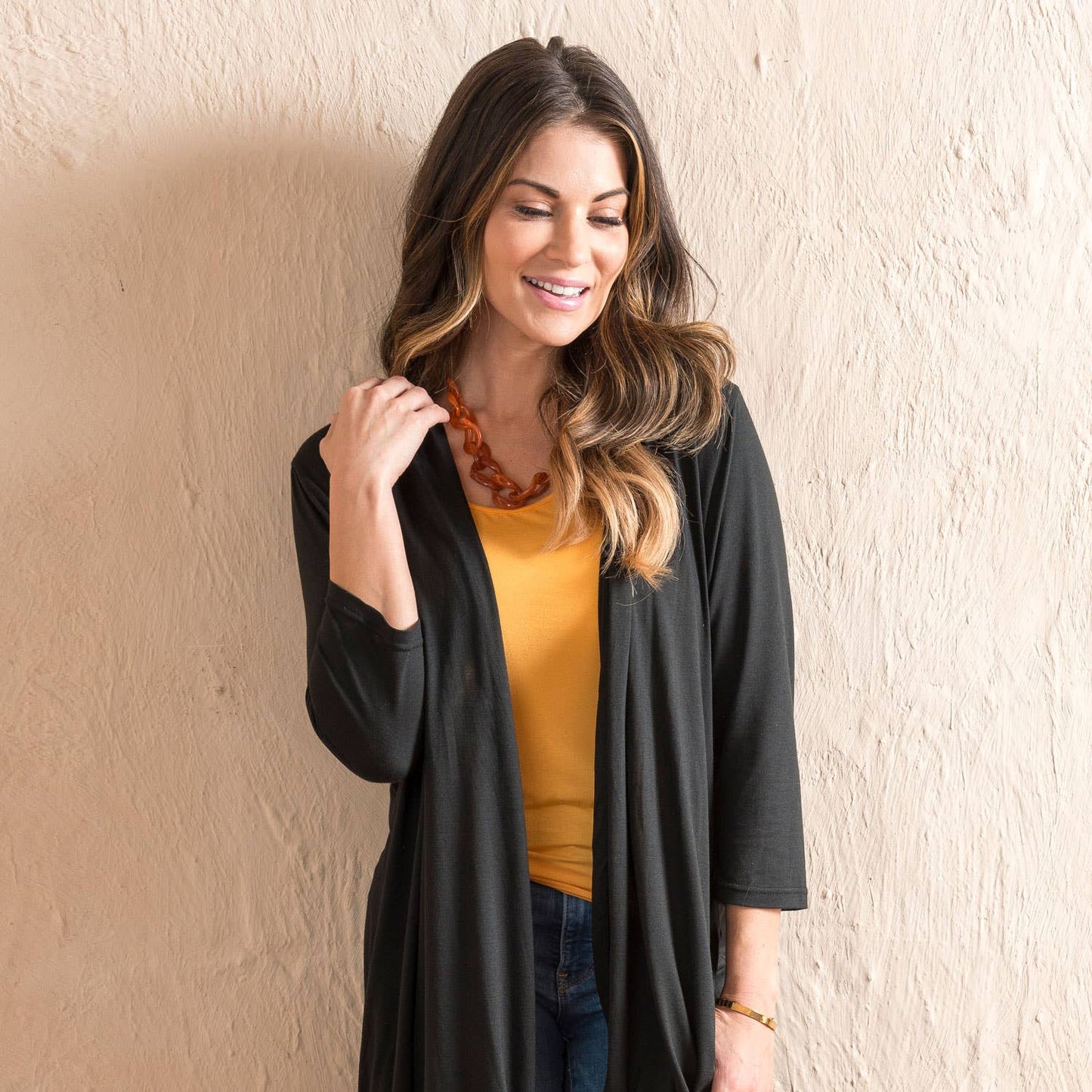 Sale - Chunky Curb Chain 20" Collar Necklace: Cream