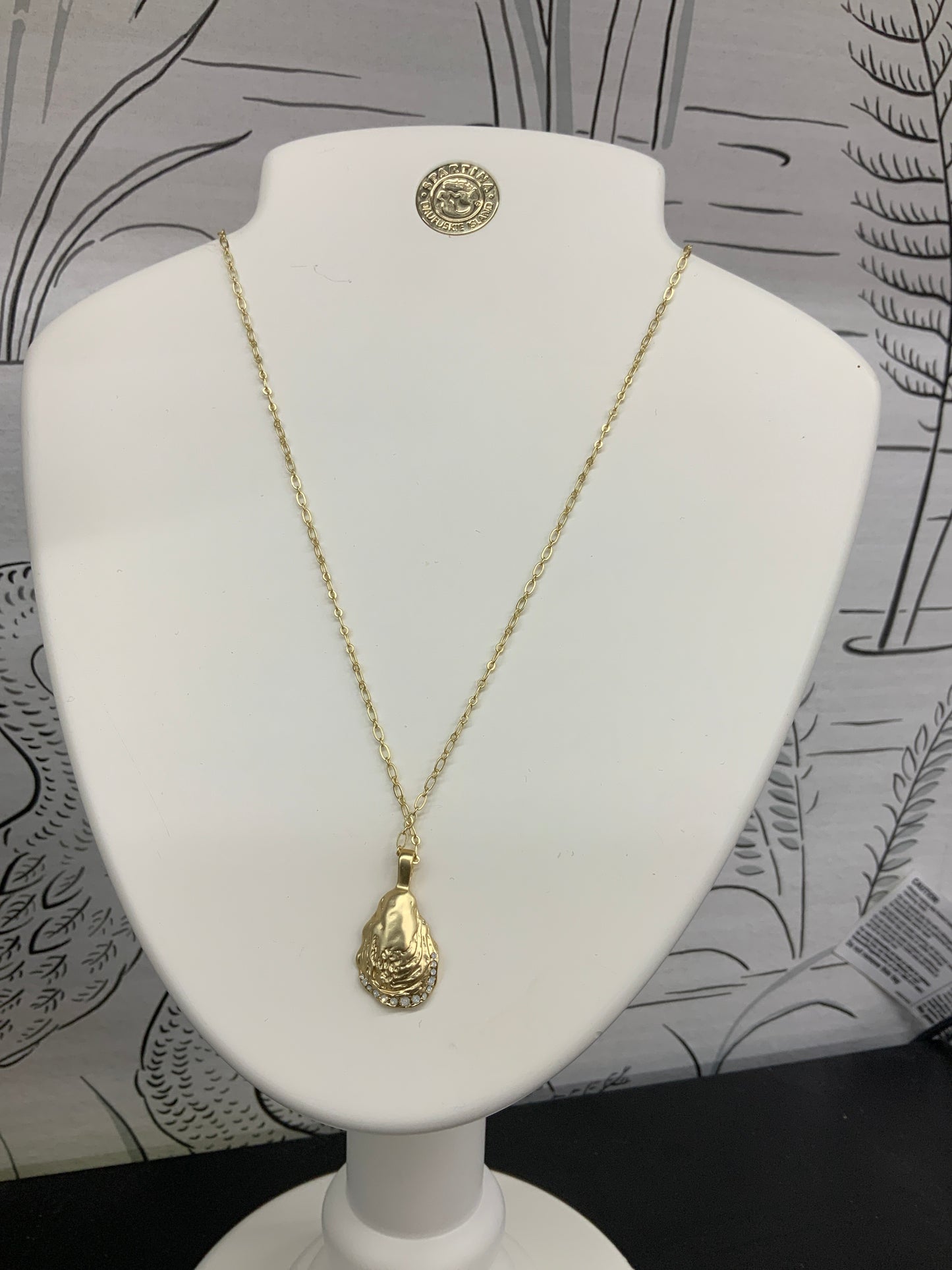 Spartina petite oyster necklace