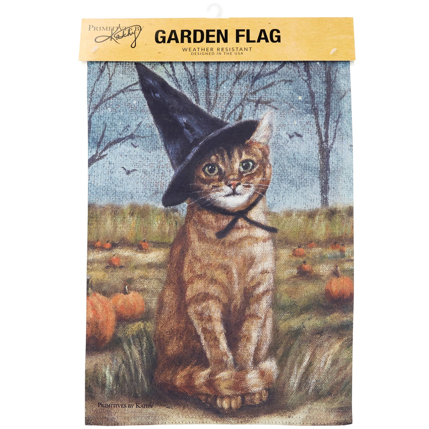 Witch Cat Garden Flag