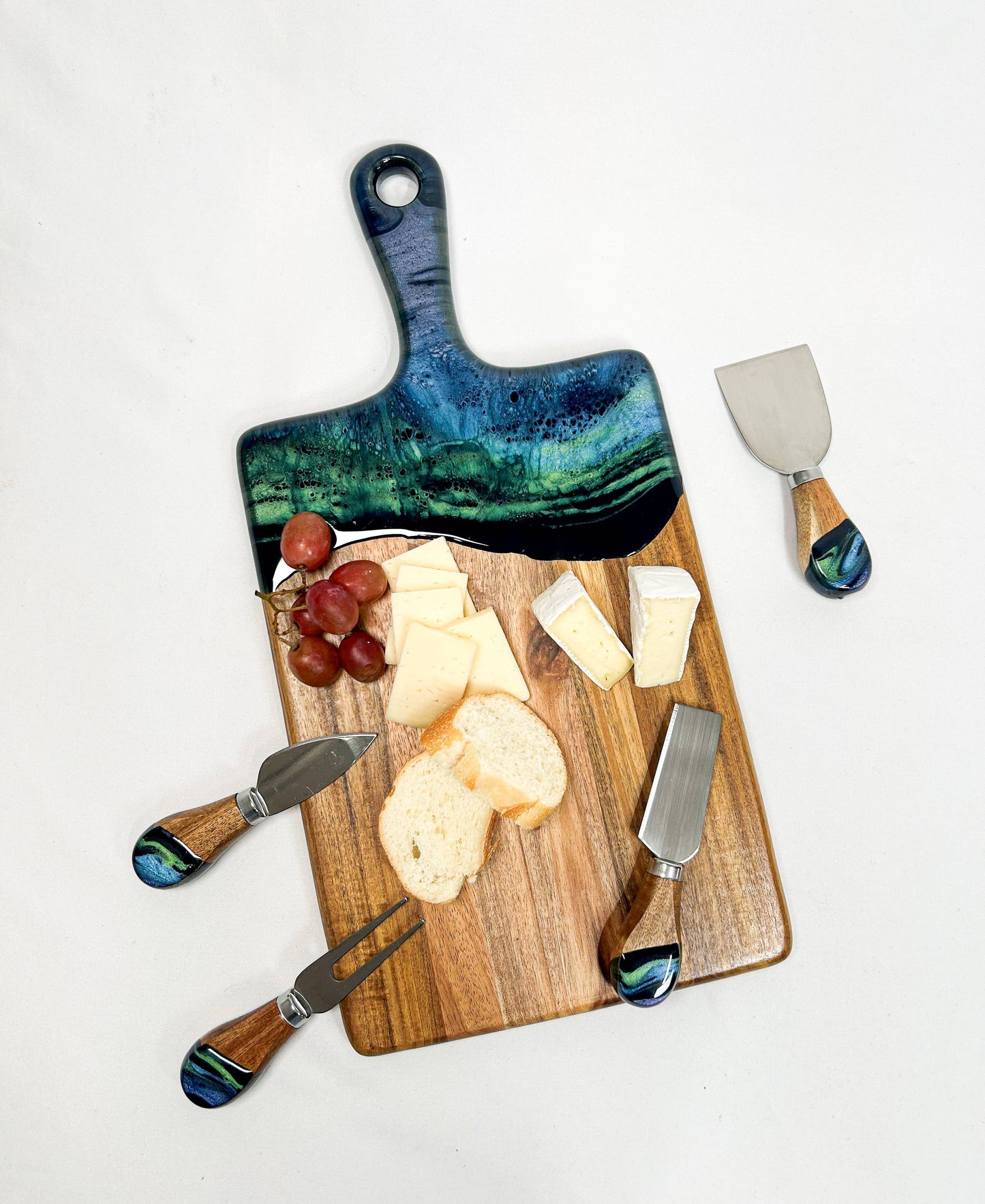 Resin Coated Cheese Knife Set - Set of 4 - Ocean Vibes