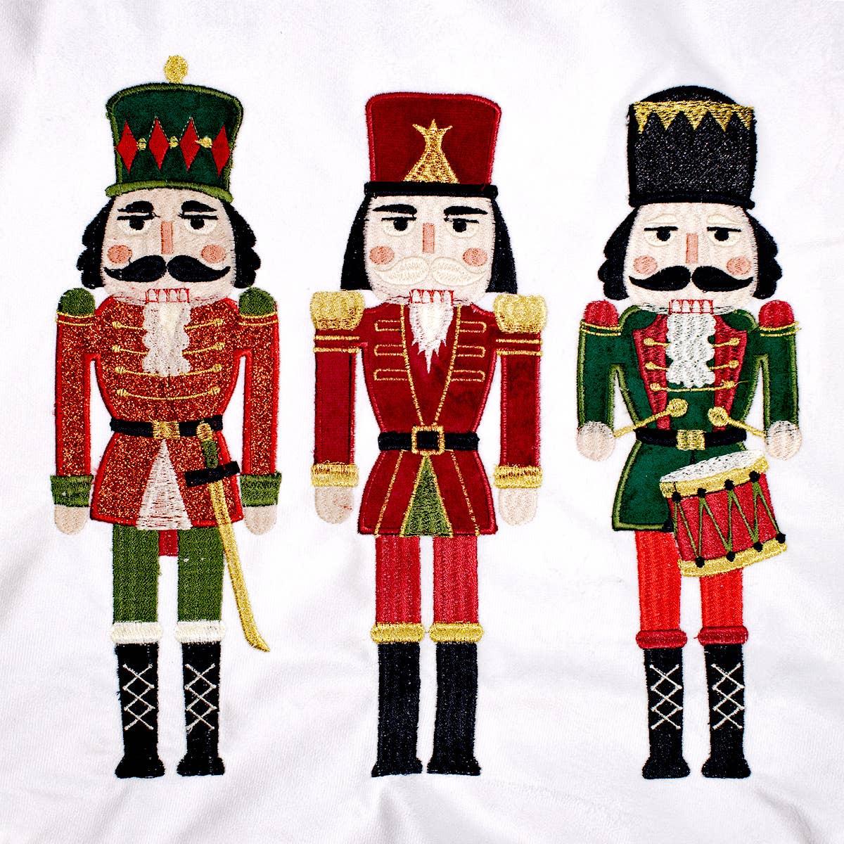 Nutcracker Trio Tree Skirt  White/Multi   48"