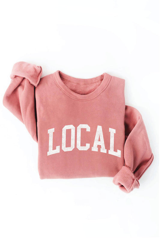LOCAL graphic sweatshirt: MAUVE
