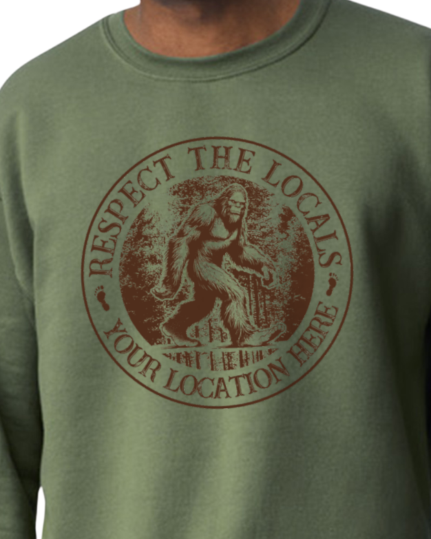 “Respect the Locals” Bigfoot/ Tshirt