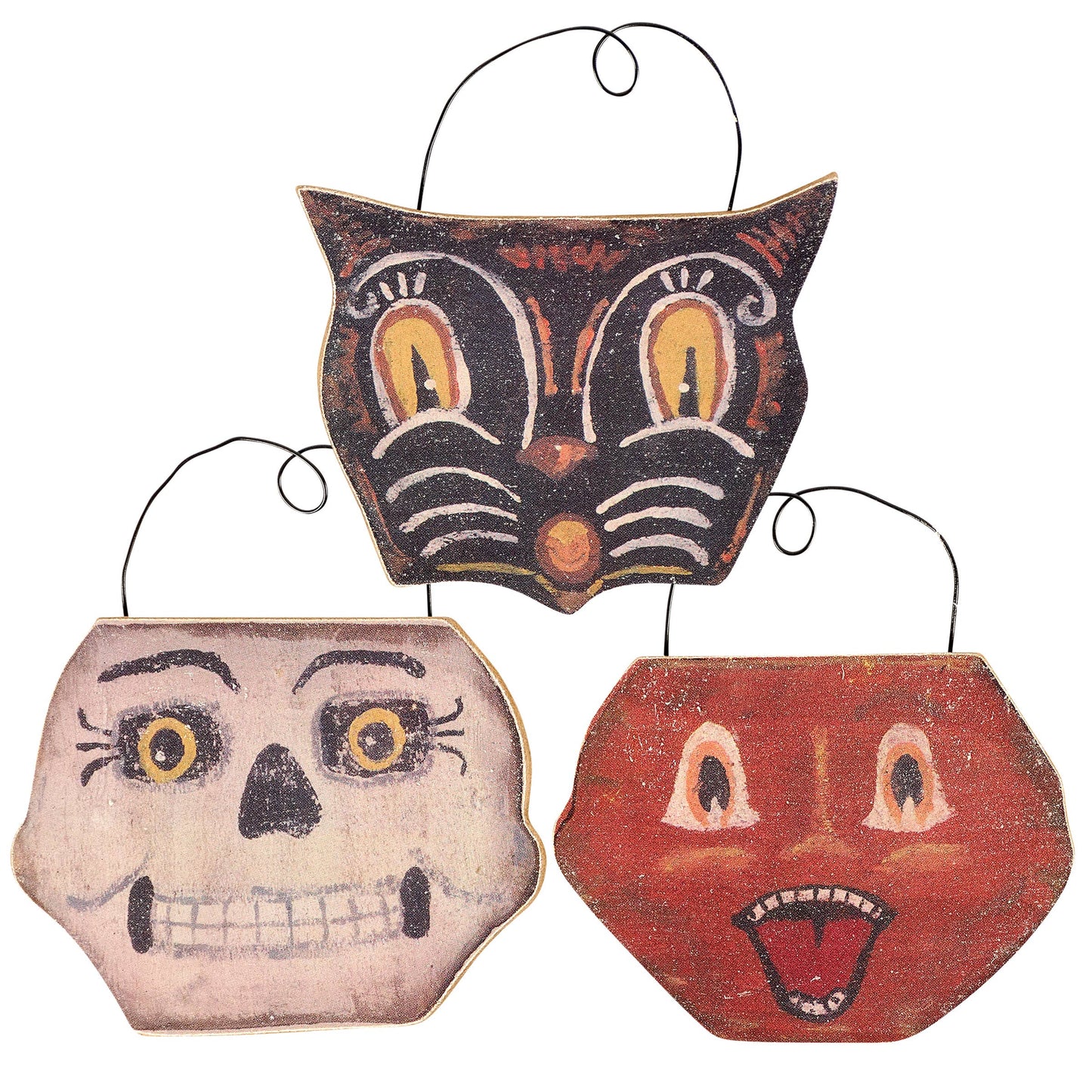 Halloween Faces Ornament Set