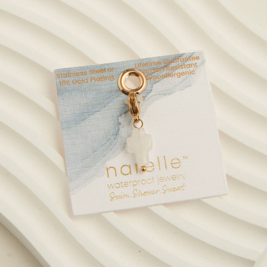 Narelle Waterproof Inspirational Cross Charm: Gold