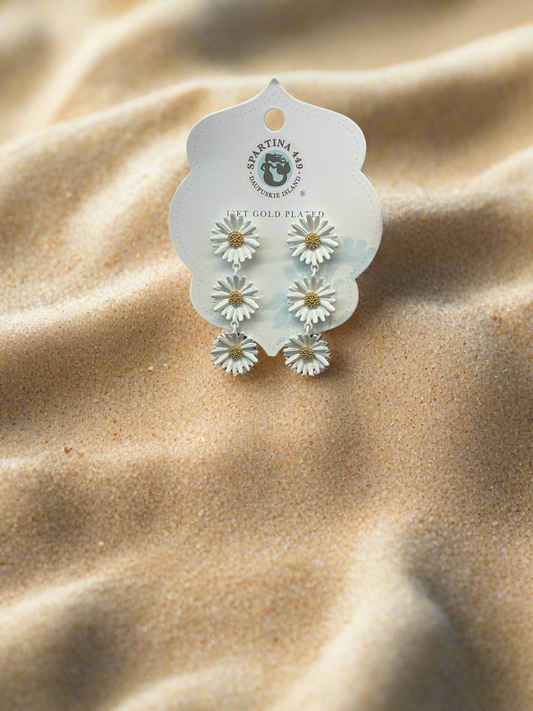 Spartina daisy dangle earrings