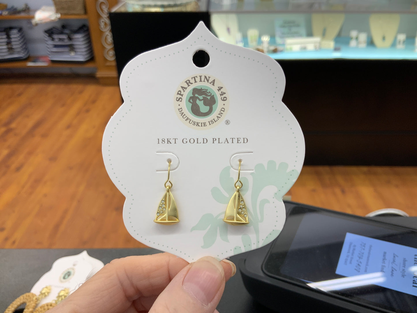 Spartina Sail Boat earrings