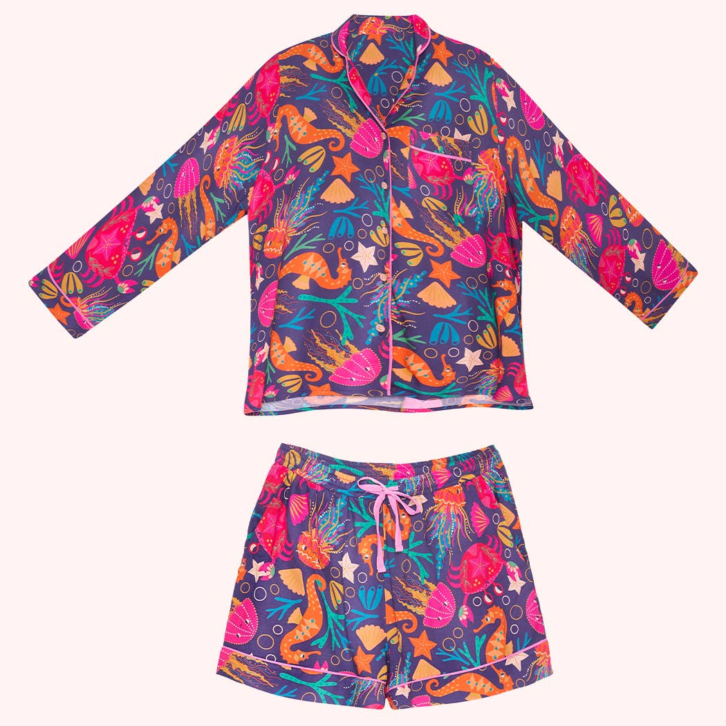 SUPERSOFT PYJAMAS - Seashore Friends - Small: Blue