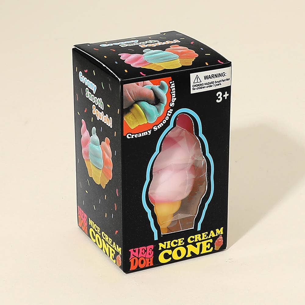 Ice Cream Cone Squishy Toy – Nee Doh Style Stress Toy