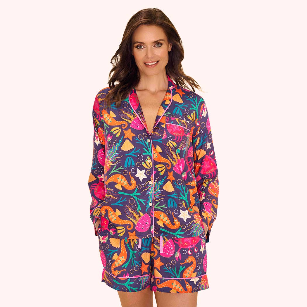 SUPERSOFT PYJAMAS - Seashore Friends - Large: Blue