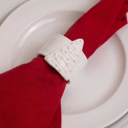 Stockbridge Tree Napkin Ring   White   2"