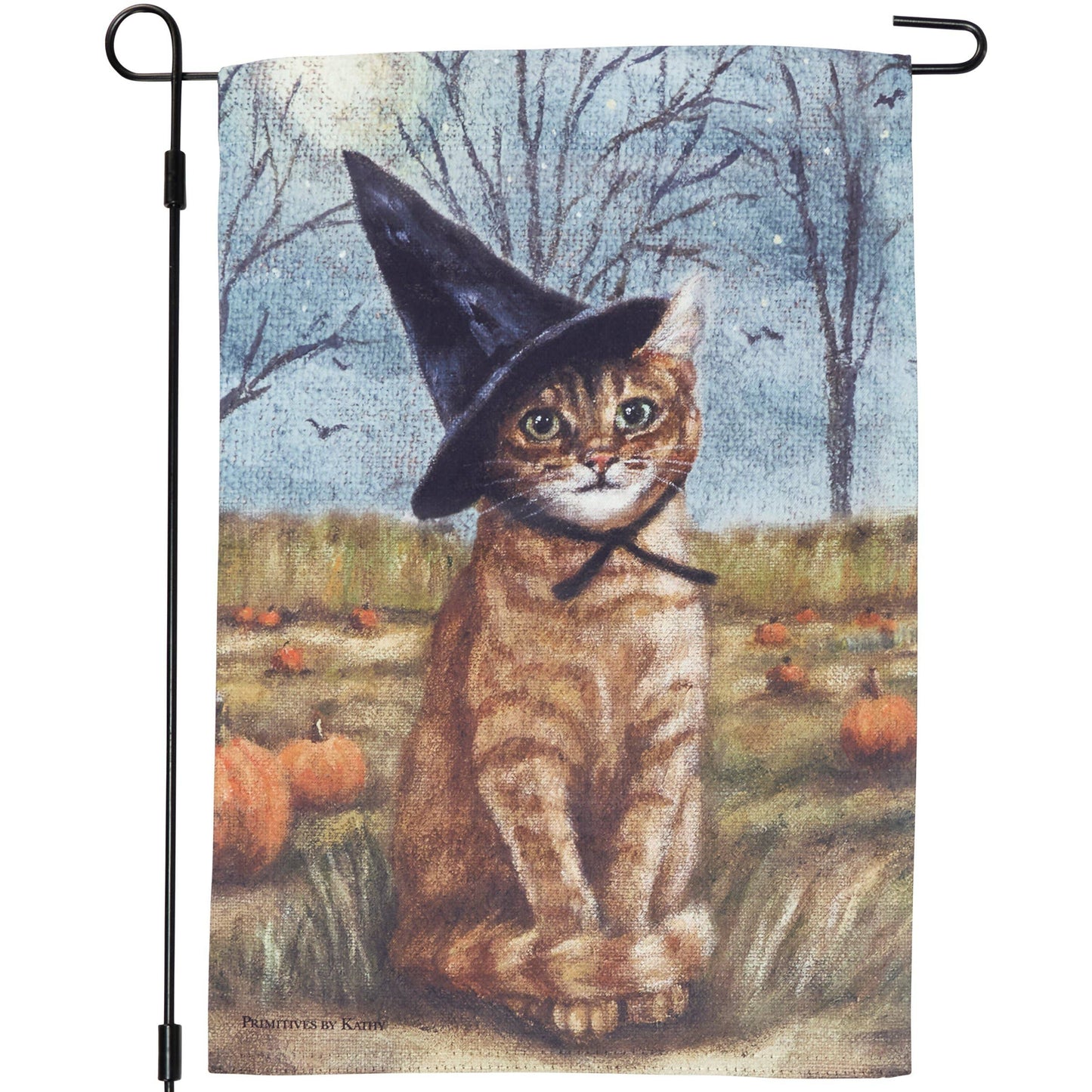 Witch Cat Garden Flag