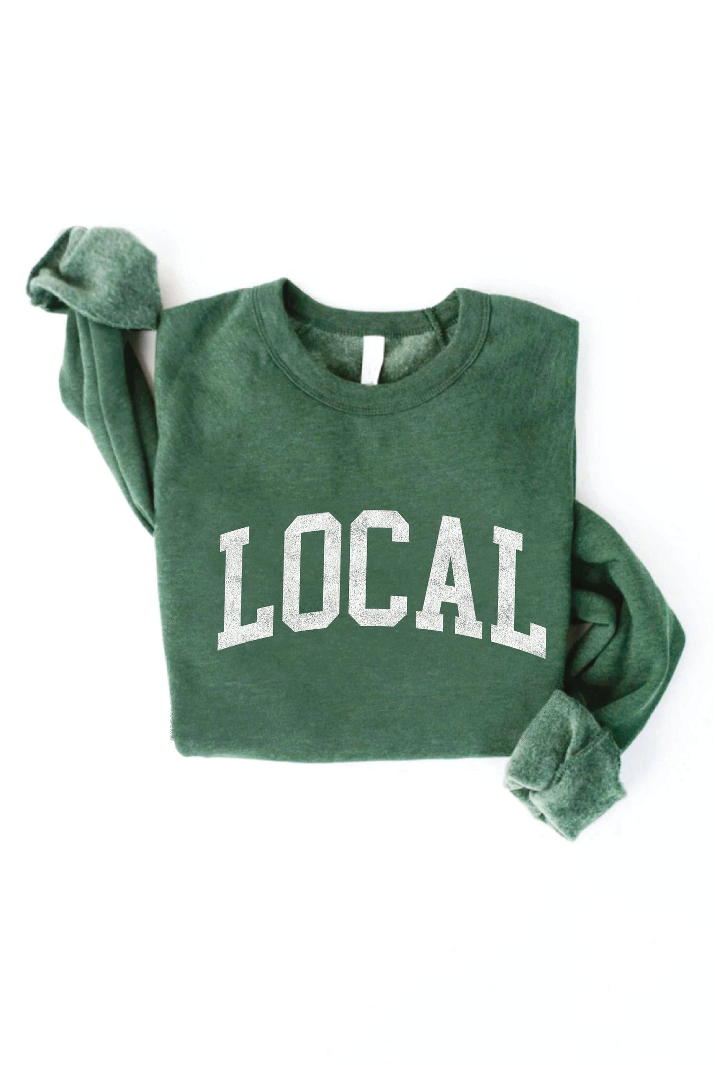 LOCAL graphic sweatshirt: HEATHER FOREST
