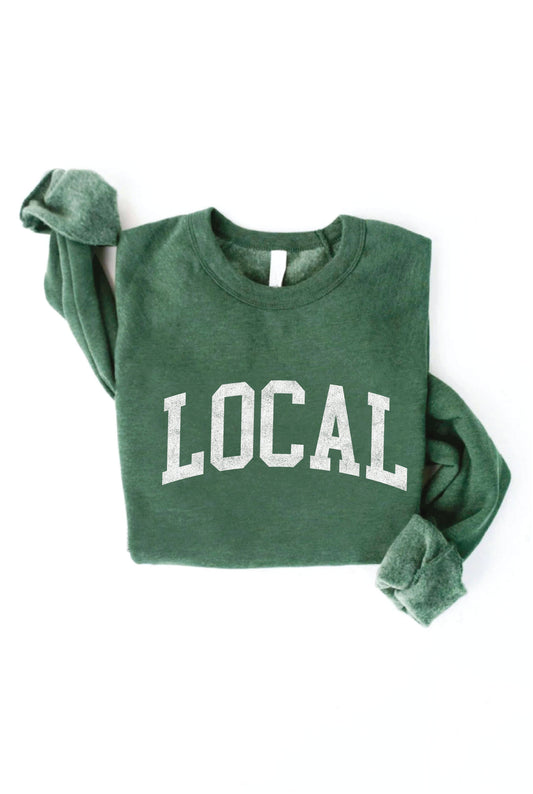 LOCAL graphic sweatshirt: HEATHER FOREST