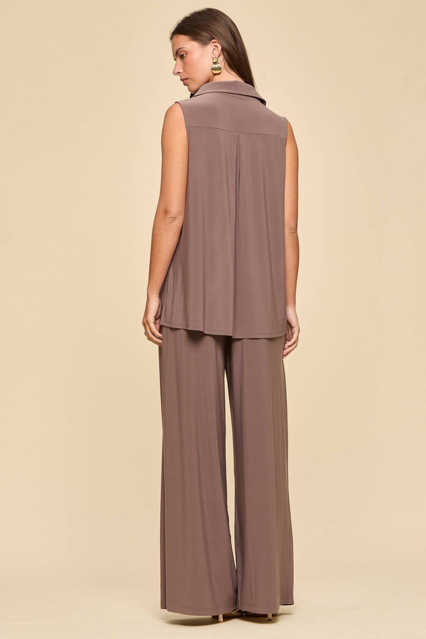 2-Piece Tank + Relaxed Pants Resort Wear Set: ROYAL BLUE