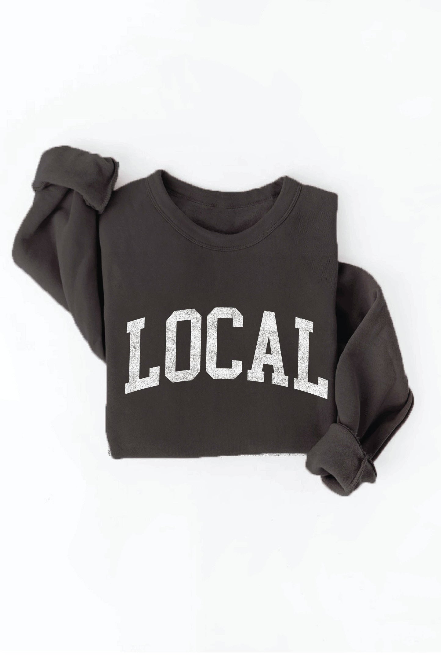 LOCAL graphic sweatshirt: HEATHER FOREST