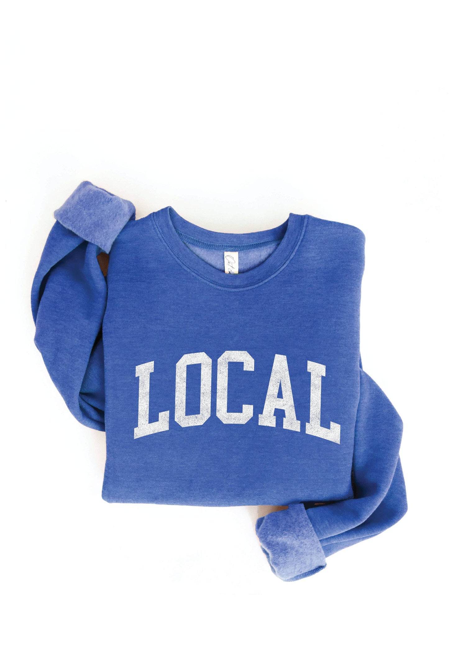 LOCAL graphic sweatshirt: CRANBERRY HEATHER