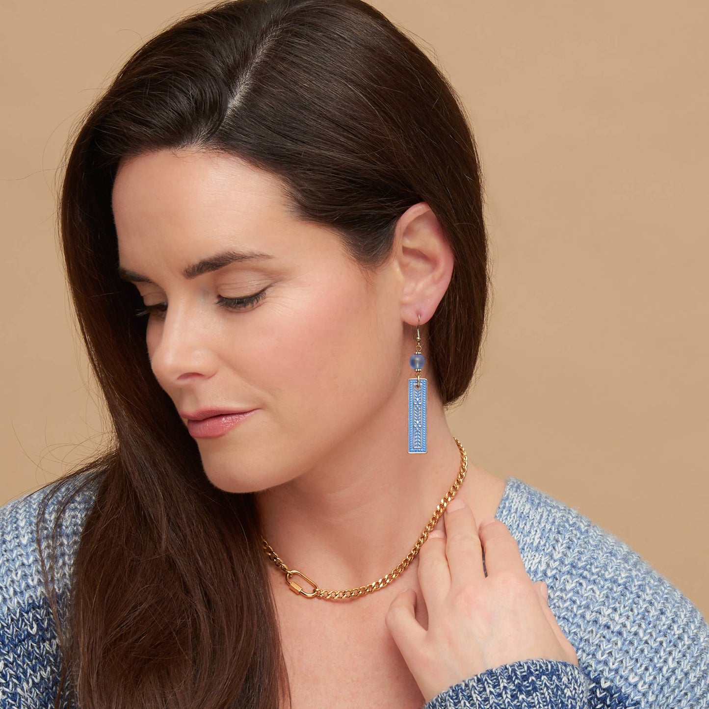 Narelle Waterproof 16" Functional Carabiner Necklace: Yellow Gold