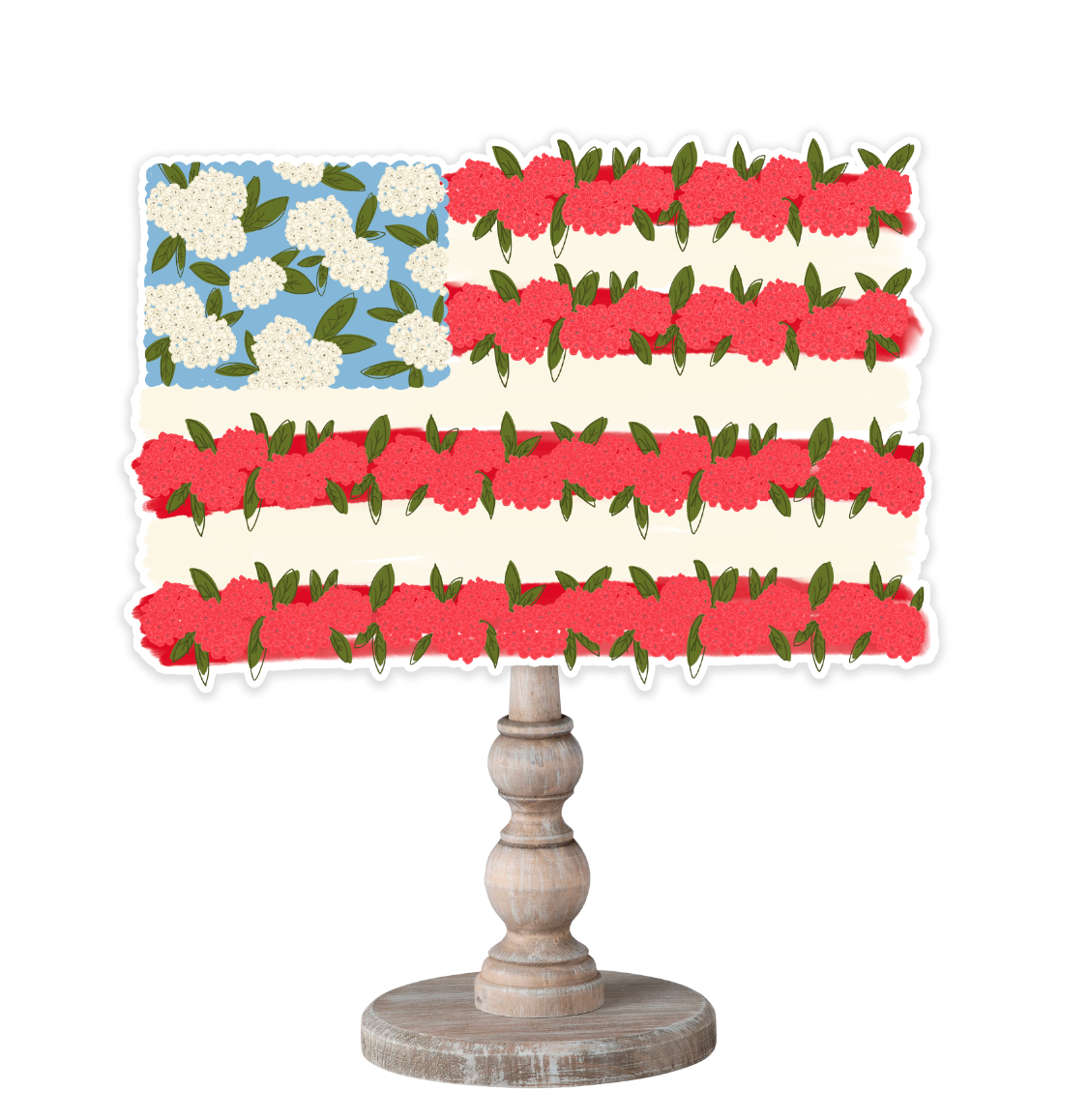 Flag of Flowers Topper: 12 inch