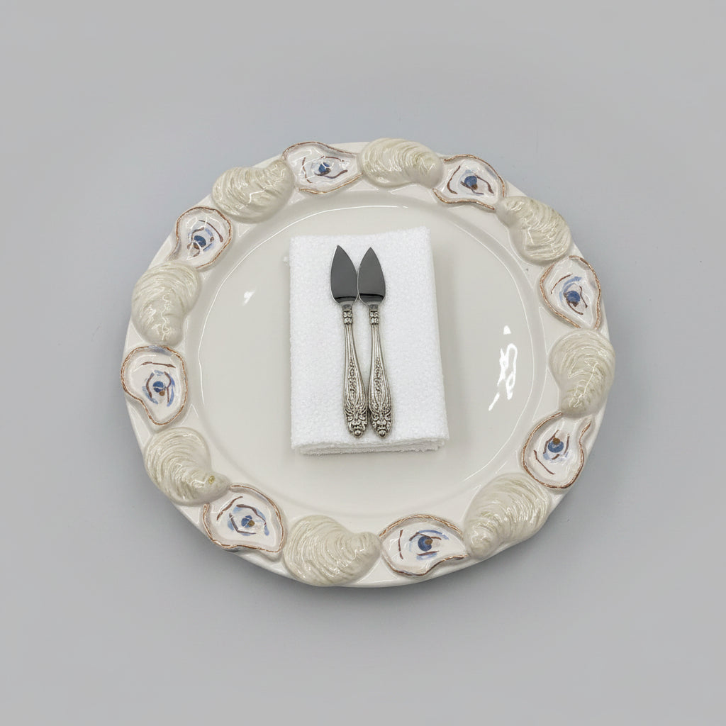 Oyster round platter set