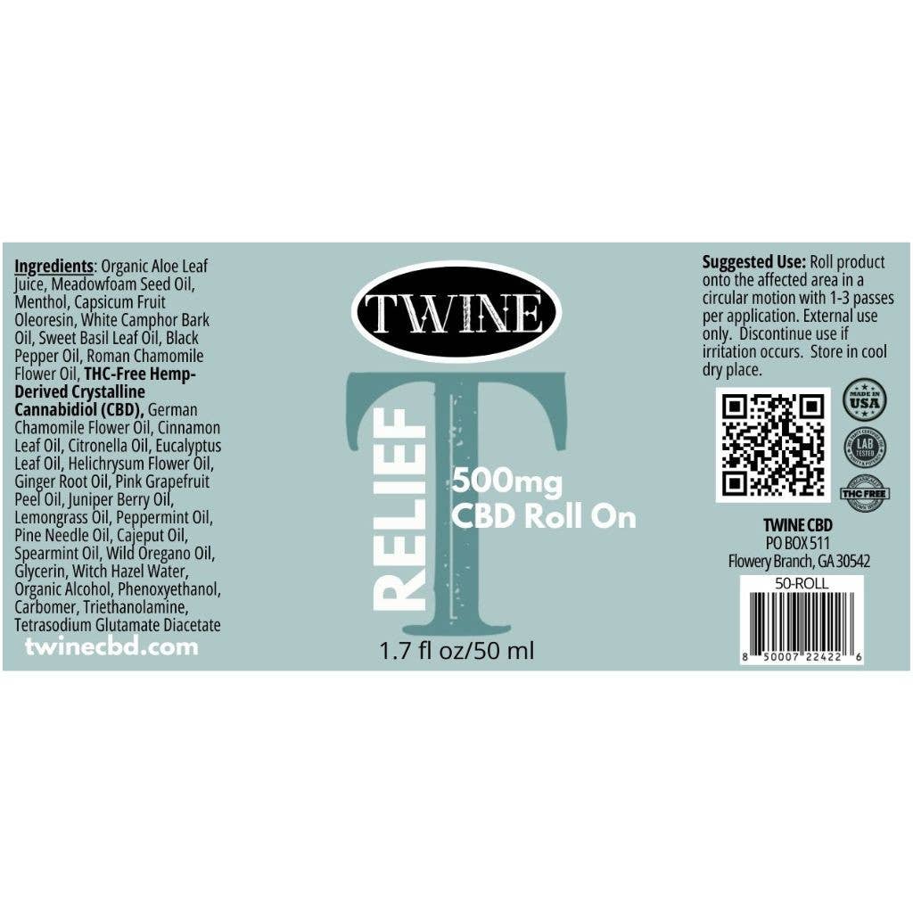 500mg Relief Roller 50ml