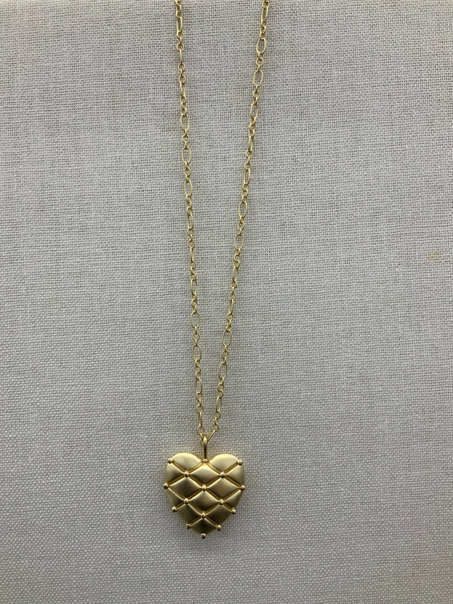 Spartina plush pillow heart necklace