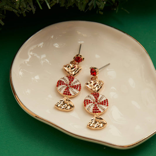 Holiday Christmas Candy Drop Earrings