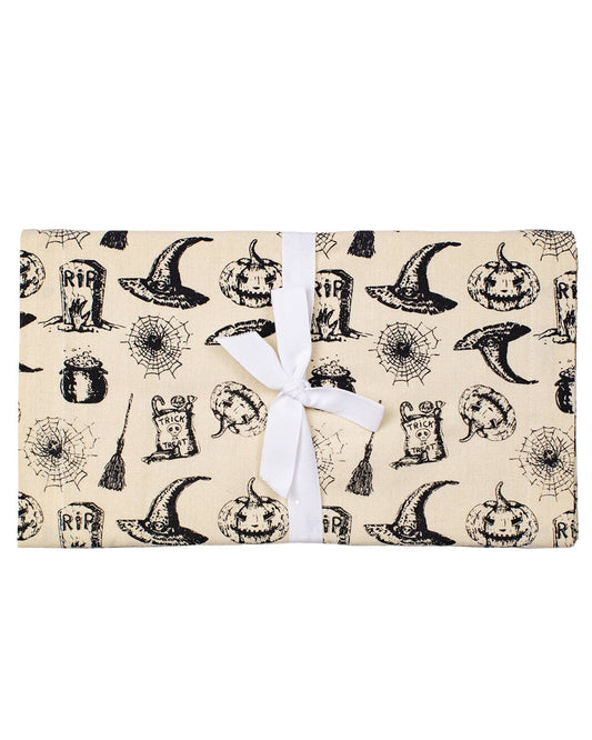 Halloween Hollow Runner   Oat/Black   13x90