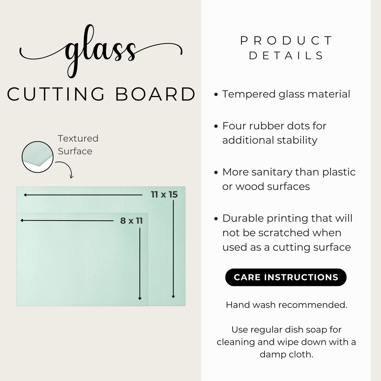 Tempered Glass Cutting Board: American Flag Serving Tray: 8x11 Inches