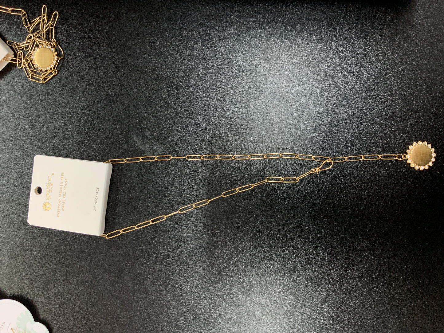 Spartina sunflower drop necklace