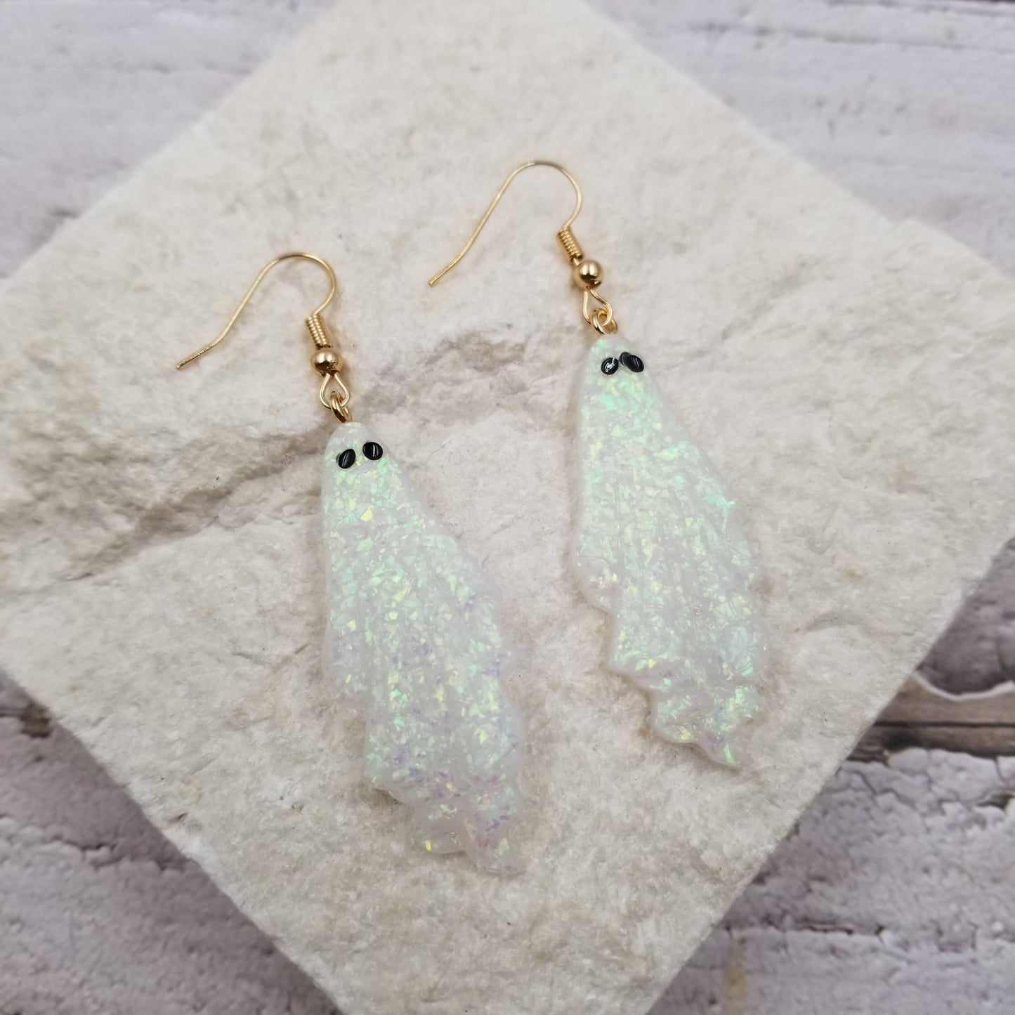 Halloween White Ghost Earrings