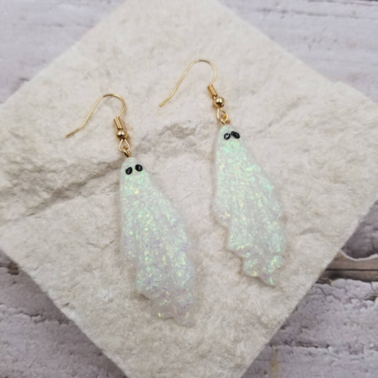 Halloween White Ghost Earrings