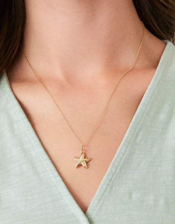 Spartina gold starfish necklace
