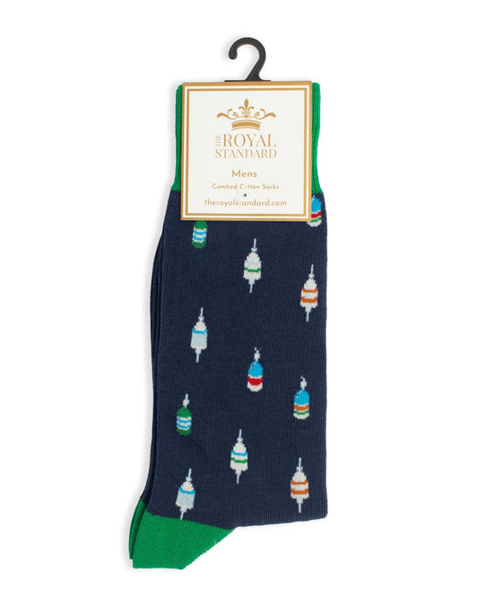 Men's Sag Harbor Socks   Navy/Multi   One Size