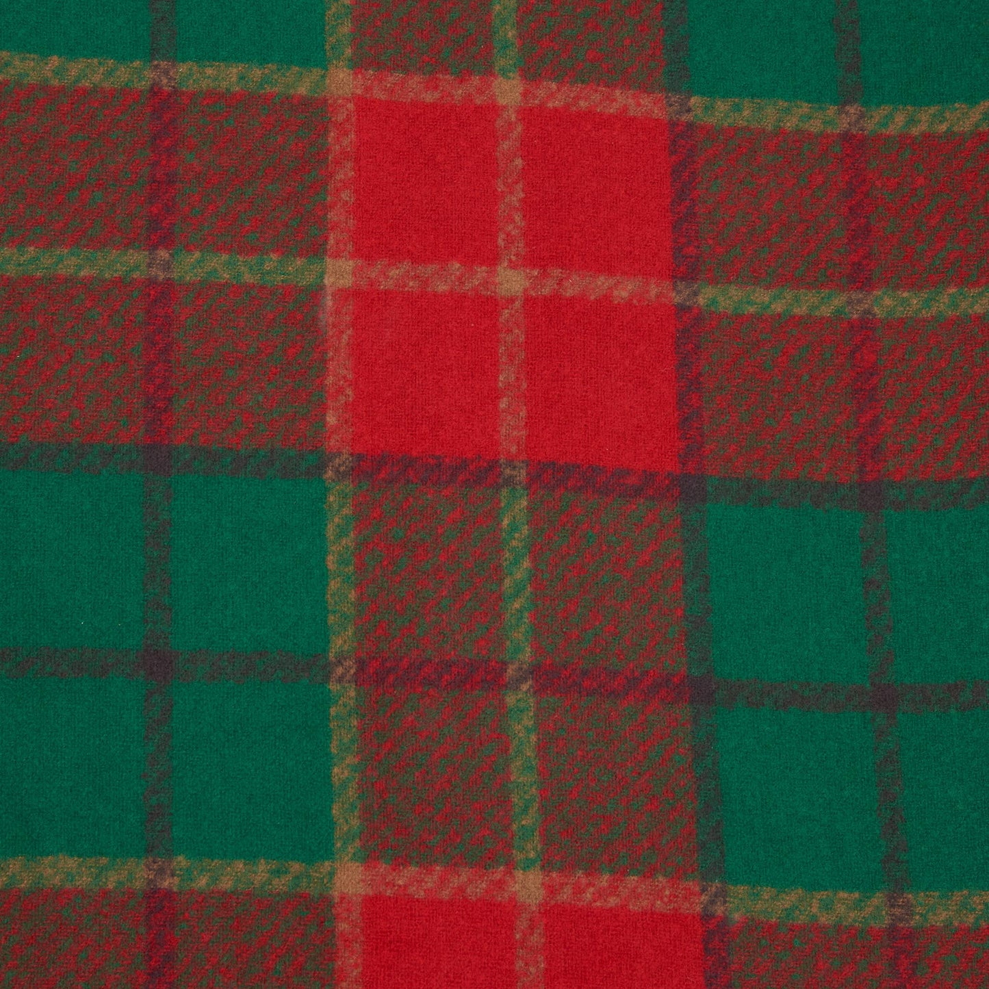 Kylie Windowpane Plaid Fringe Winter Scarf: Red