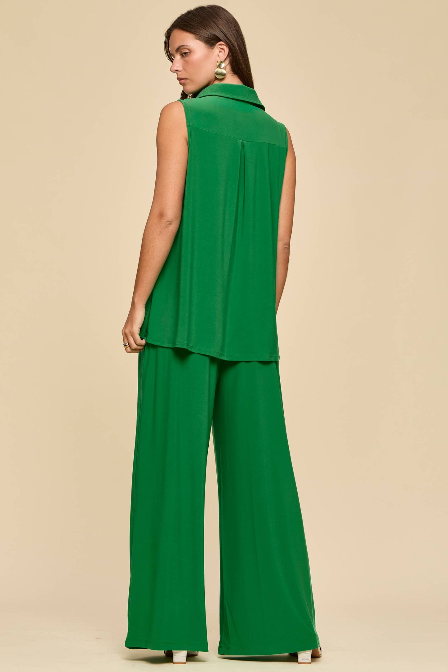 2-Piece Tank + Relaxed Pants Resort Wear Set: ROYAL BLUE