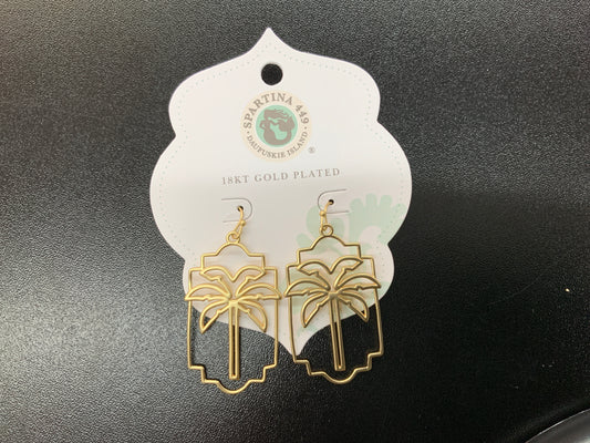 Spartina palm tree earrings
