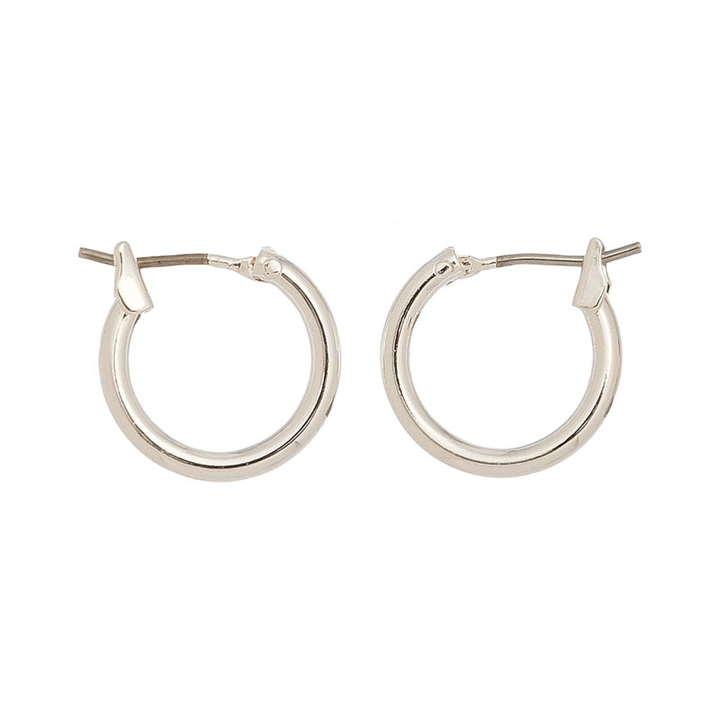 Click Hoop Ear Sense Earrings: Silver / Large