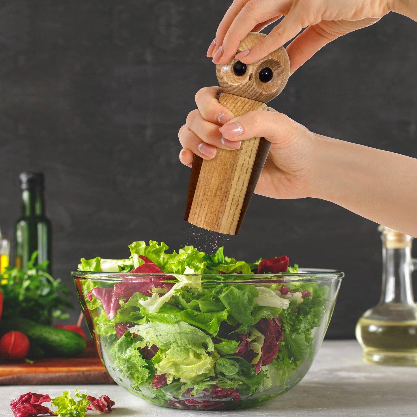 Rock & Branch® Owl Refillable Pepper Mill