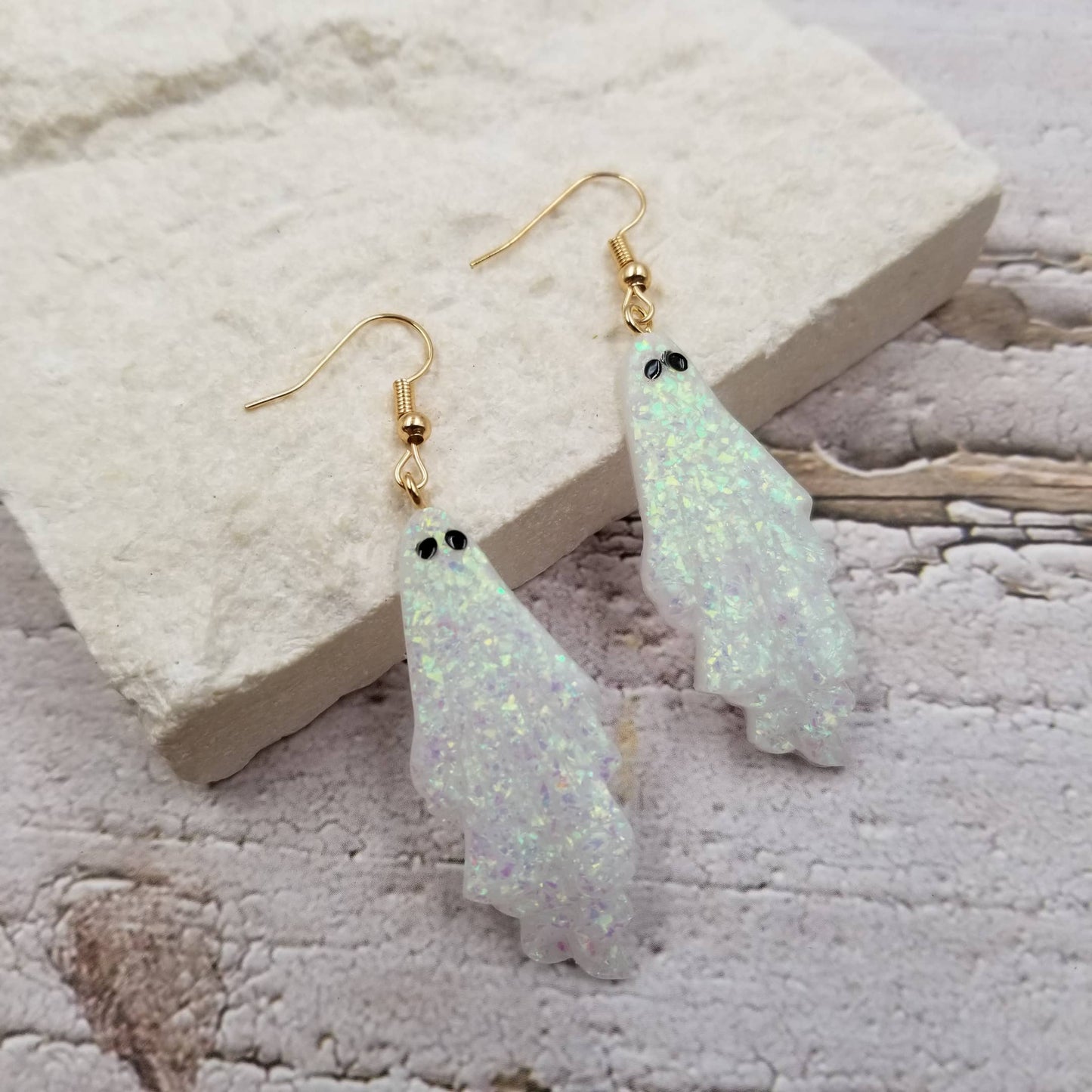 Halloween White Ghost Earrings
