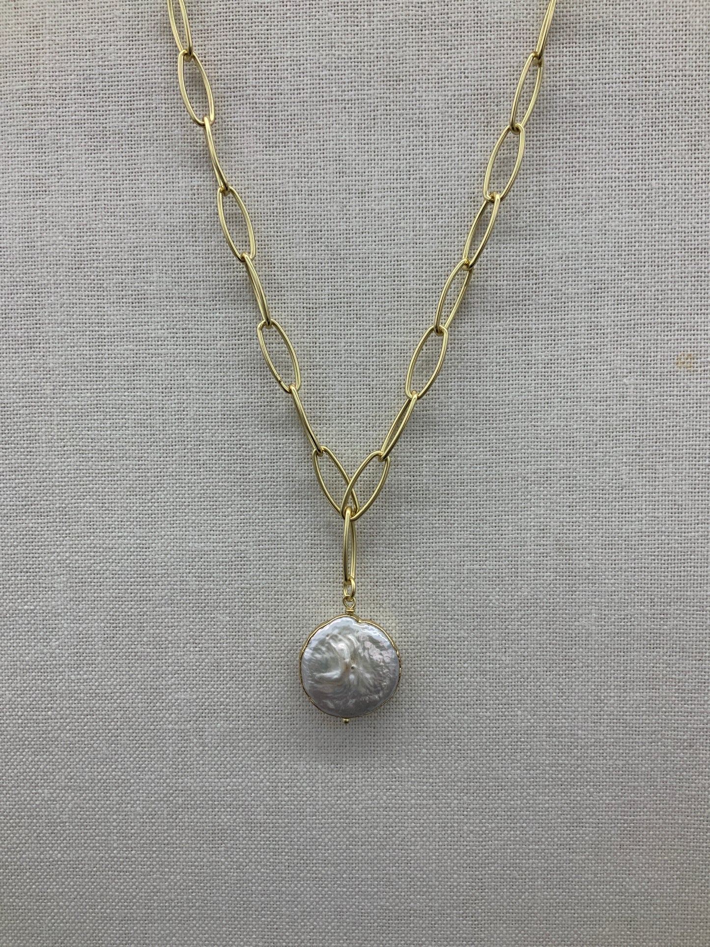 Spartina coin pearl necklace