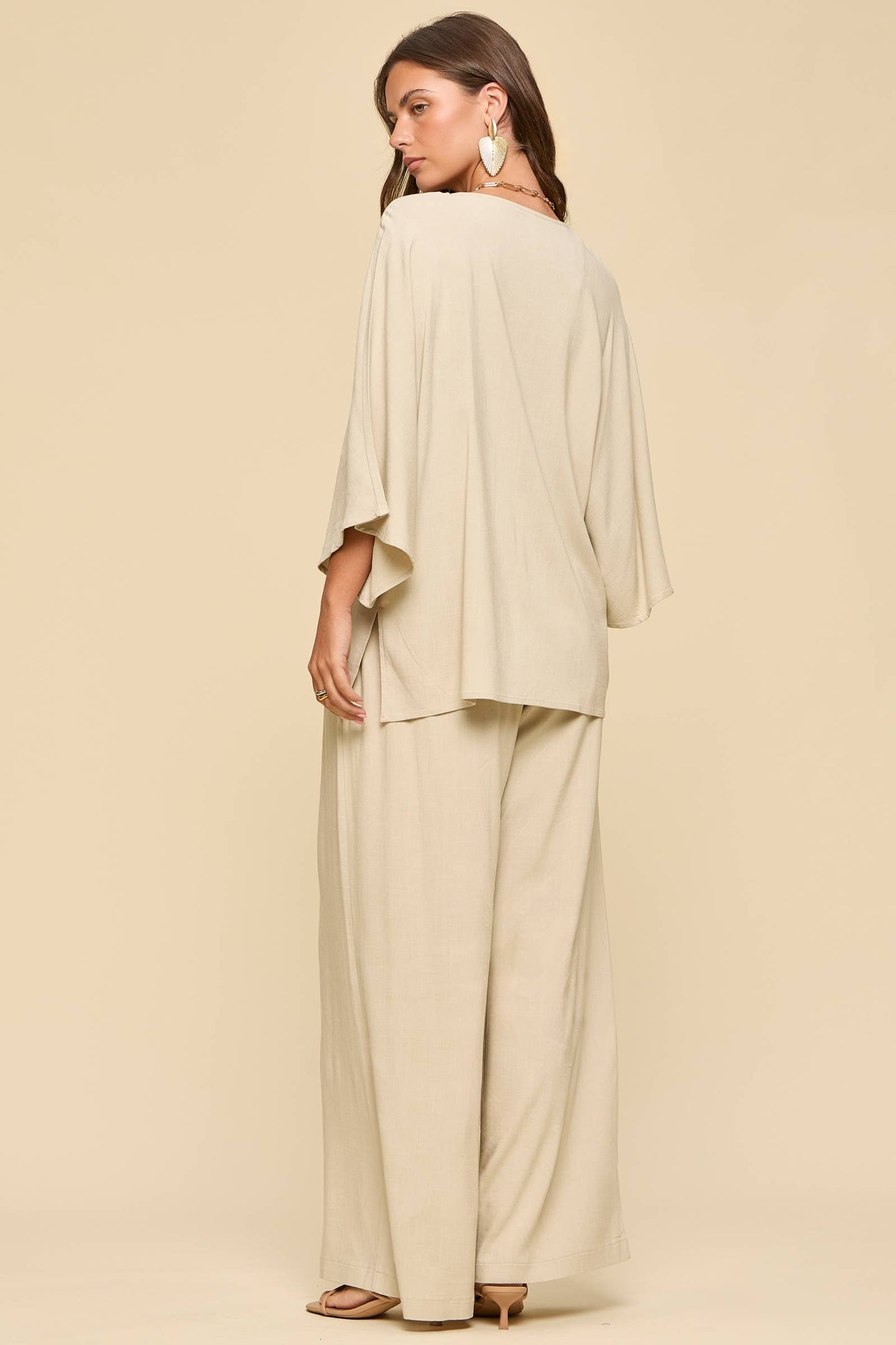 2-Piece Linen Summer Set: BLUE