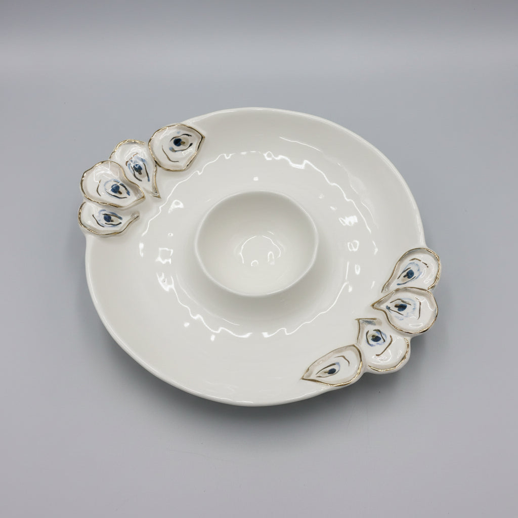 Oyster chip & dip bowl