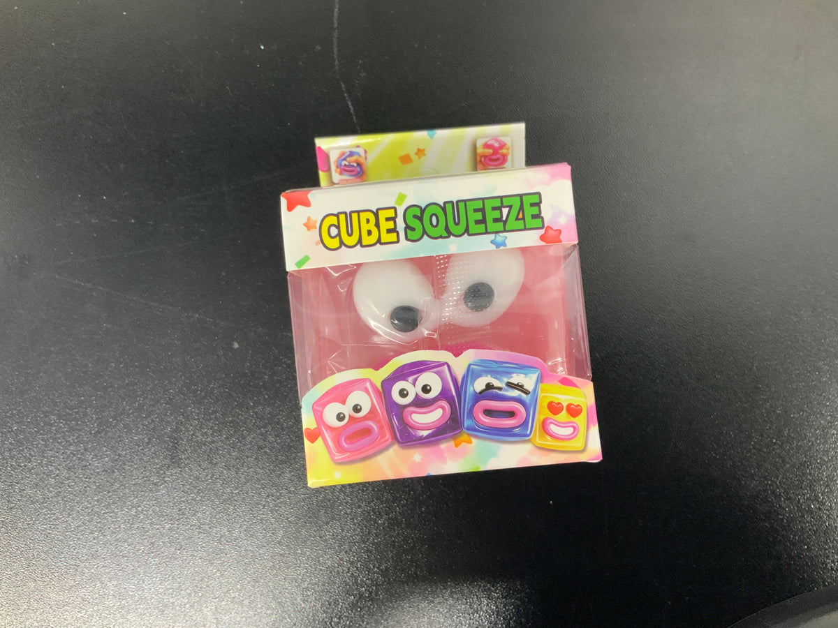 Squishy face cube squeeze