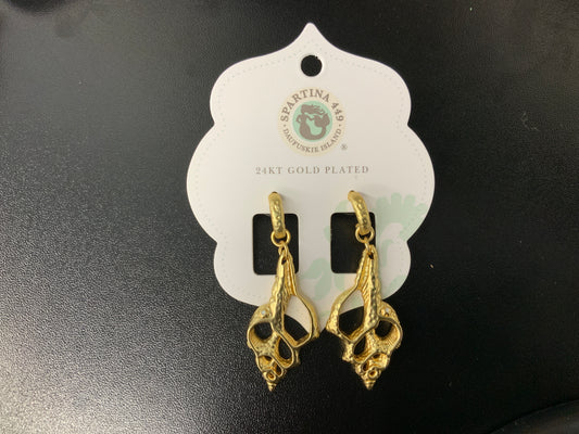 Spartina spiral shell earrings