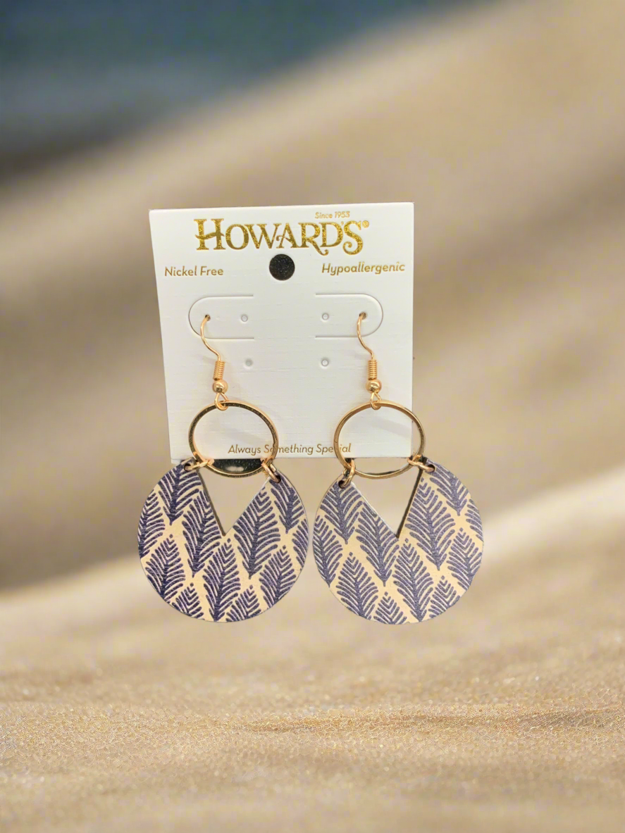 Howard’s woodcut earrings